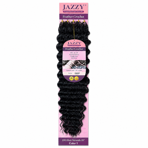 Jazzy Feather Crochet Brazilian Master Mix Deep 18”
