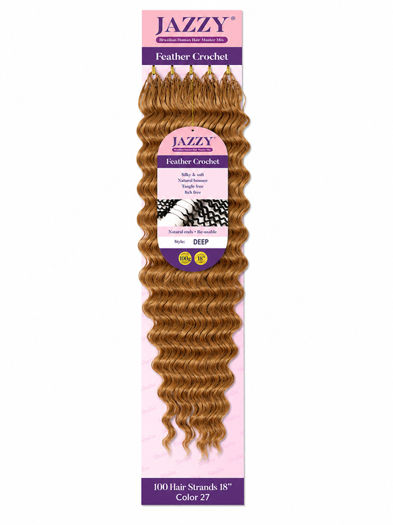 Jazzy Feather Crochet Brazilian Master Mix Deep 18”