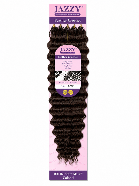 Jazzy Feather Crochet Brazilian Master Mix Deep 18”