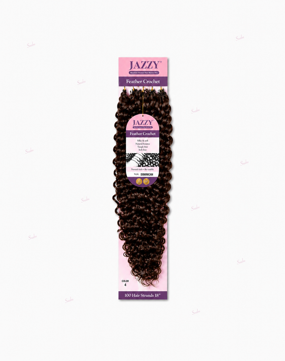Jazzy Feather Crochet Brazilian Master Mix Dominican 18”