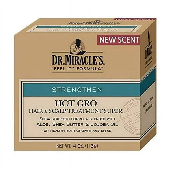 Dr.Miracles Nourish Strengthen Hot Gro Hair And Scalp Treatment Super, 4 Oz.