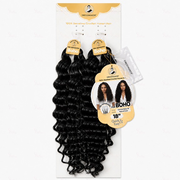 Dressmaker 100% Seamless Crochet Human Hair  Deep 18"