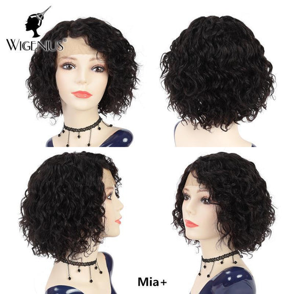 Dressmaker Wignus 100% Unprocessed Virgin Brazilian Swiss Lace Parting MIA + Wig