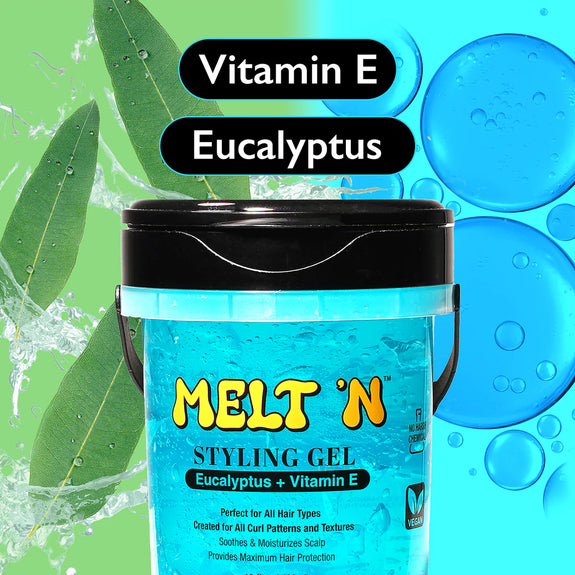Ebin Melt’N Styling Gel Eucalyptus Oil + Vitamin E 946ml