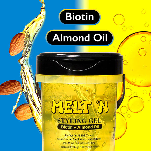 Ebin Melt’N Styling Gel  Almond Oil + Biotin 2423ml