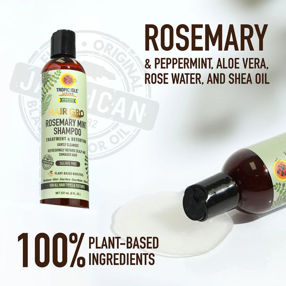 TROPIC ISLE  HAIR GRO ROSEMARY MINT SHAMPOO 8 OZ