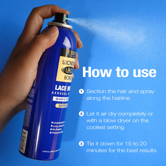 Ebin Wonder Lace Bond Lace Melt Aerosol Spray Keratin  80ml