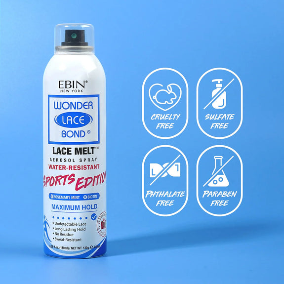 Ebin Wonder Lace Bond Lace Melt Aerosol Spray Sports Edition 80ml