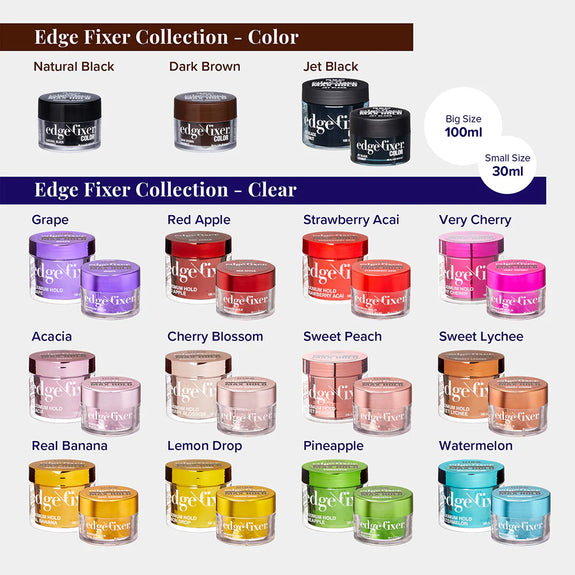 Red By Kiss Edge Fixer 24 Hour Edge Control Max Hold Non-Flaxing Wax Strawberry Acai 100ml