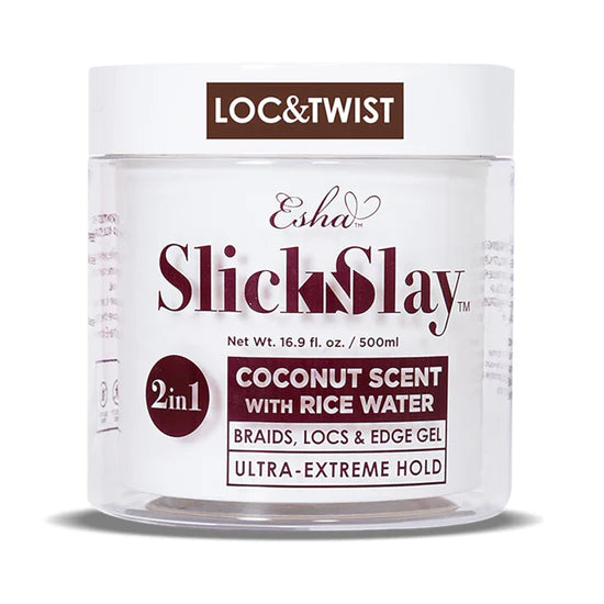 ESHA Slick N Slay 2-IN-1 Braid & Edge Gel - COCONUT & RICEWATER