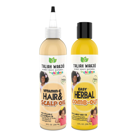 TALIAH WAAJID GENTLE DAILY, DETANGLING HAIR CARE FOR KIDS |HAIR & SCALP OIL WITH VITAMIN E 8 OZ |EASY HERBAL COMB OUT 8 OZ