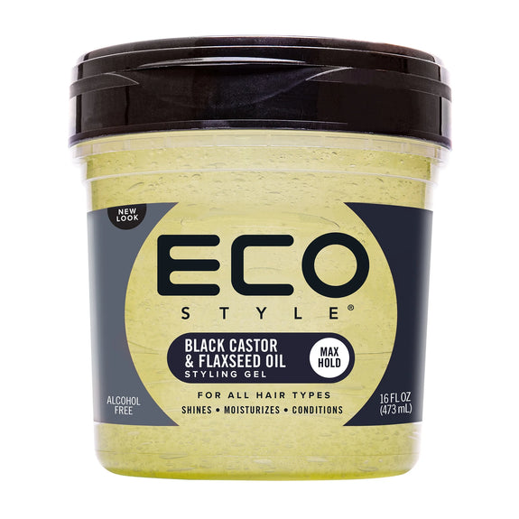 ECO STYLER BLACK CASTOR & FLAXSEED OIL HAIR STYLING  GEL