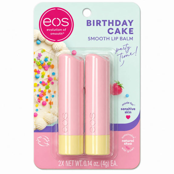 Eos Birthday Cake Smooth Lip Balm 2X 4g Each / 0.14 oz
