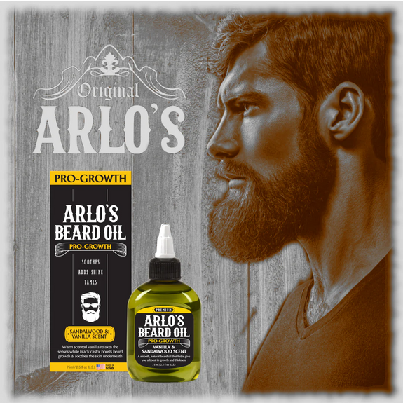 Arlo's Pro Growth Beard Oil - Vanilla Sandalwood 2.5 oz.
