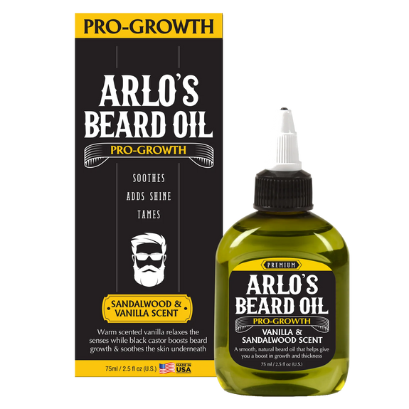 Arlo's Pro Growth Beard Oil - Vanilla Sandalwood 2.5 oz.