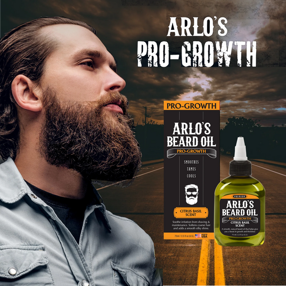 Arlo's Pro Growth Beard Oil - Citrus Basil 2.5 oz.