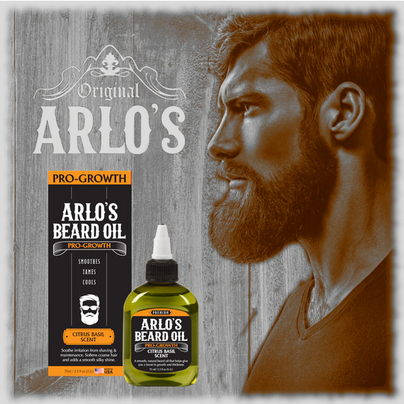 Arlo's Pro Growth Beard Oil - Citrus Basil 2.5 oz.