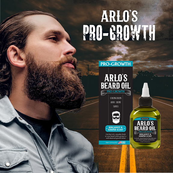 Arlo's Pro Growth Beard Oil - Bergamot Juniper 2.5 oz