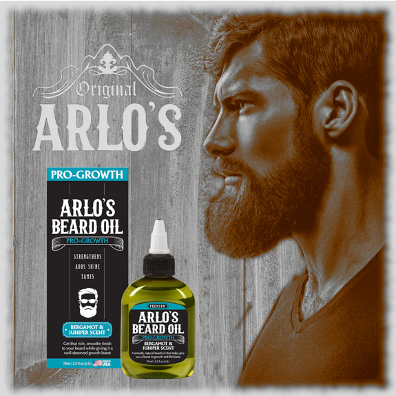 Arlo's Pro Growth Beard Oil - Bergamot Juniper 2.5 oz