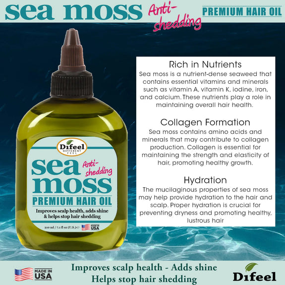 DIFEEL SEA MOSS ANTI-SHEDDING PREMIUM HAIR OIL 7.1 OZ.