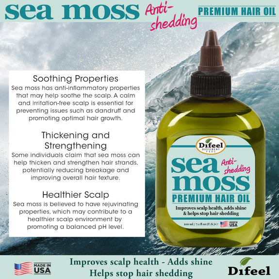 DIFEEL SEA MOSS ANTI-SHEDDING PREMIUM HAIR OIL 7.1 OZ.