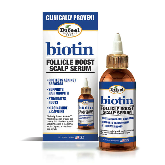 DIFEEL BIOTIN FOLLICLE BOOST SCALP SERUM 4 OZ.