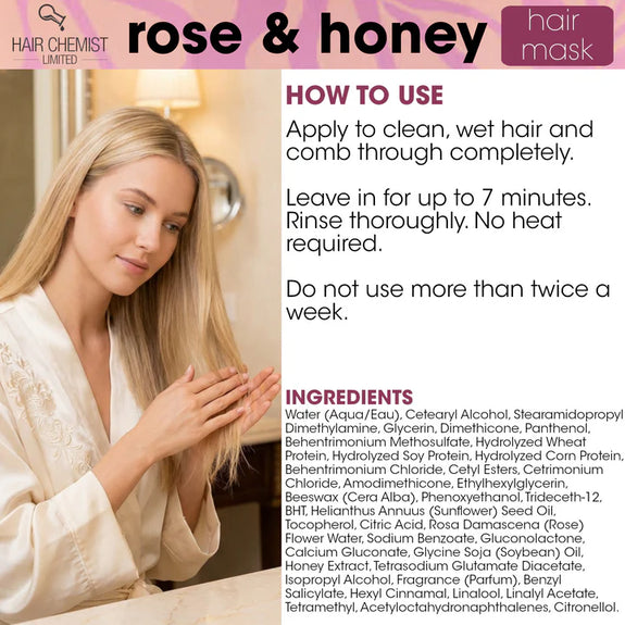 Hair Chemist Rose & Honey Hair Mask 425.2g/15oz