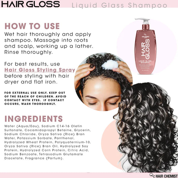 Hair Chemist Hair Gloss Liquid Glass Shampoo 1 Litter/33.8oz