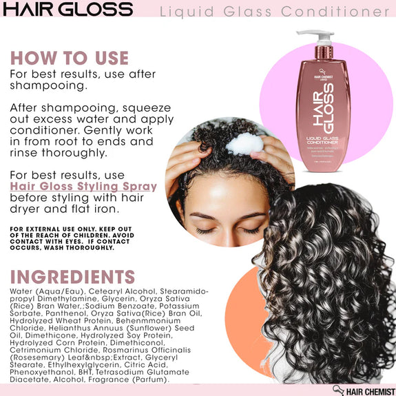 Hair Chemist Hair Gloss Liquid Glass Conditioner 1 Litter/33.8oz