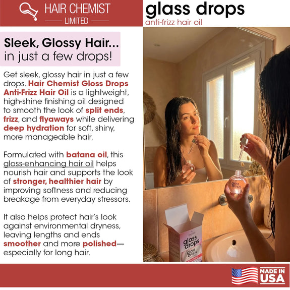 Hair Chemist Gloss Drops Anti-Frizz Hair Oil 100ml/3.38oz