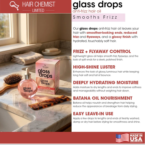 Hair Chemist Gloss Drops Anti-Frizz Hair Oil 100ml/3.38oz