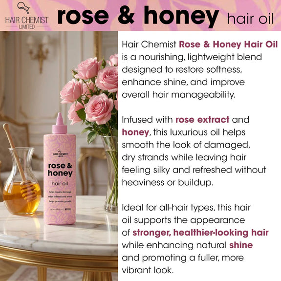 Hair Chemist Rose & Honey Hair Oil  240ml/8oz