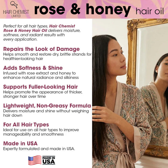 Hair Chemist Rose & Honey Hair Oil  240ml/8oz