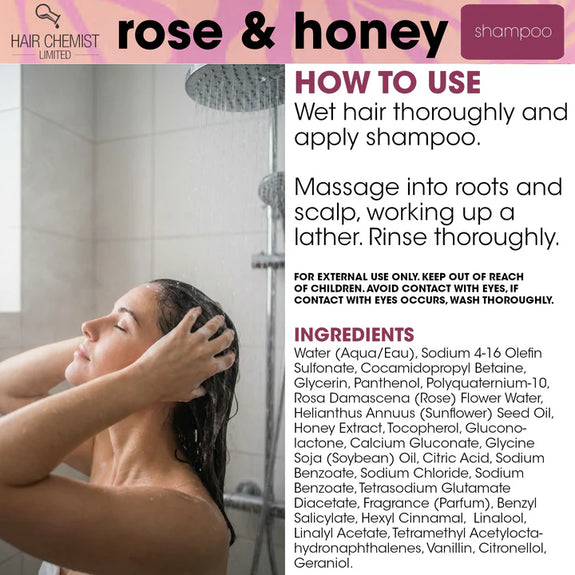Hair Chemist Rose & Honey Shampoo 1 Litter/33.8oz