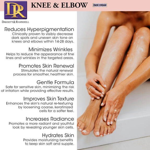 DAGGETT & RAMSDELL KNEE AND ELBOW FADE CREAM WITH OLIGOPEPTIDE 2% 4 OZ.