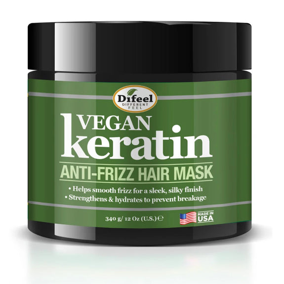 DIFEEL VEGAN KERATIN ANTI FRIZZ HAIR MASK 12 OZ.