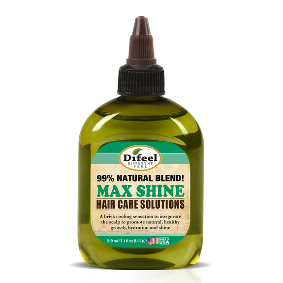 DIFEEL 99% NATURAL HAIR CARE SOLUTIONS - MAX SHINE HAIR OIL 7.1 OZ.