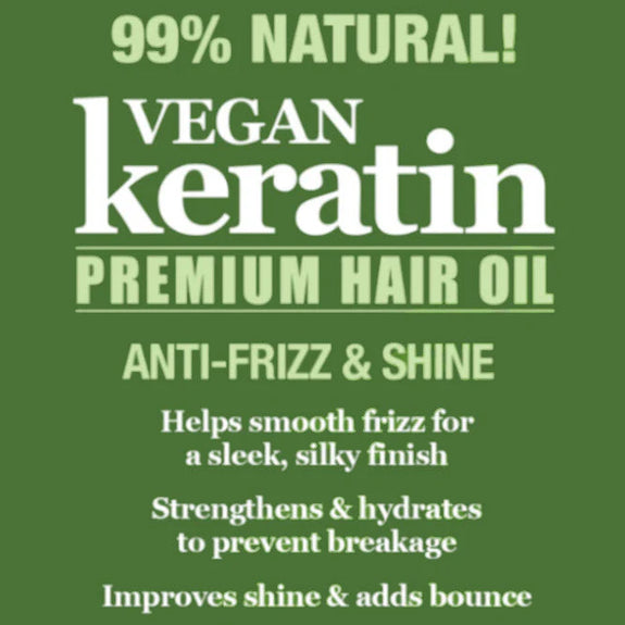 DIFEEL VEGAN KERATIN PREMIUM HAIR OIL - ANTI FRIZZ & SHINE 8 OZ.