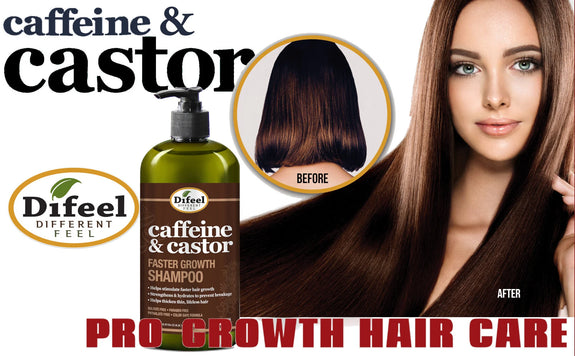 DIFEEL CAFFEINE & CASTOR SHAMPOO FOR FASTER HAIR GROWTH