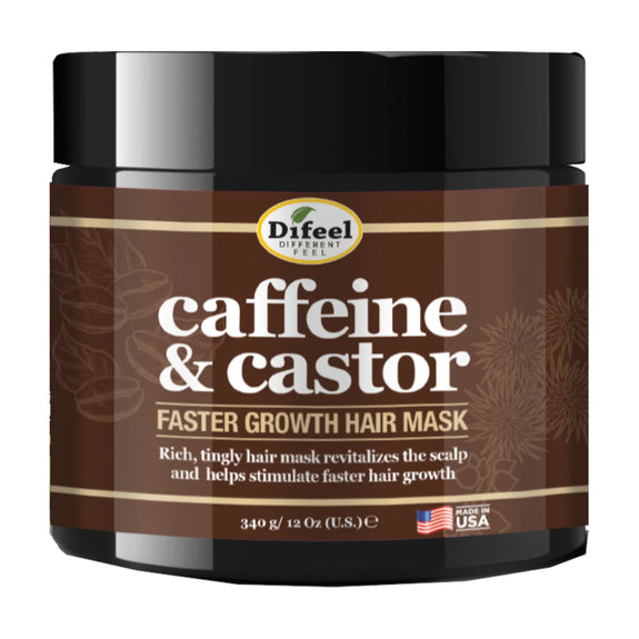 DIFEEL CAFFEINE AND CASTOR FASTER GROWTH HAIR MASK 12 OZ