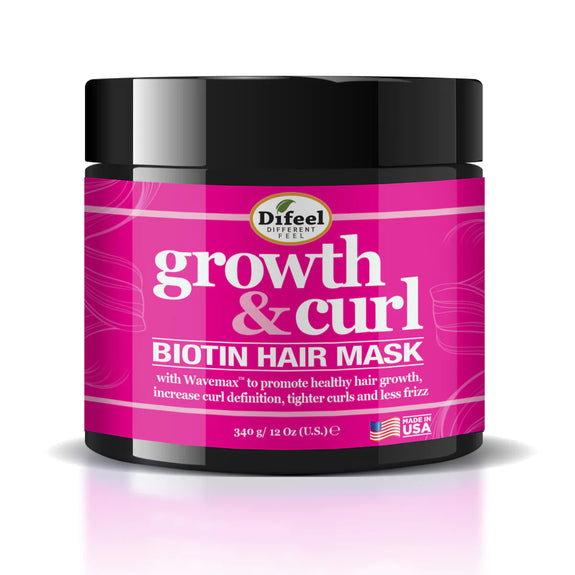 DIFEEL GROWTH AND CURL BIOTIN HAIR MASK 12 OZ.