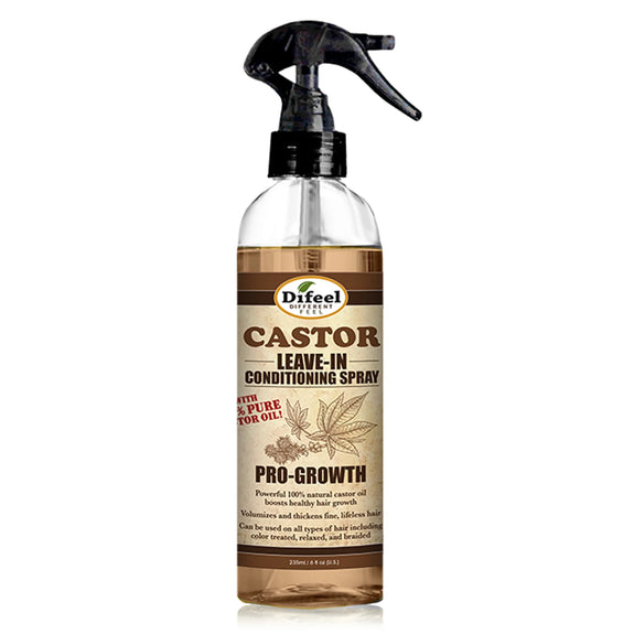 DIFEEL PRO GROWTH LEAVE IN CONDITIONING SPRAY WITH 100% NATURAL CASTOR OIL 6 OZ.