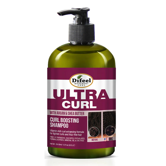 DIFEEL ULTRA CURL WITH ARGAN & SHEA BUTTER - CURL BOOSTING SHAMPOO 12 OZ.