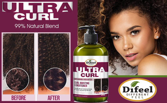 DIFEEL ULTRA CURL WITH ARGAN & SHEA BUTTER - CURL BOOSTING CONDITIONER 12 OZ.