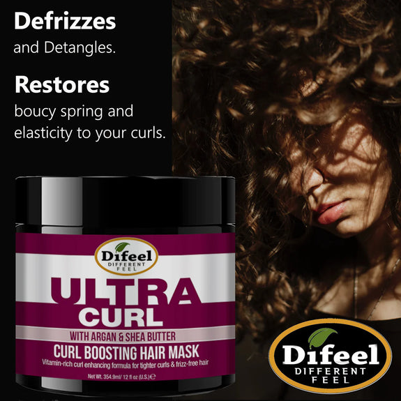 DIFEEL ULTRA CURL WITH ARGAN & SHEA BUTTER - CURL BOOSTING HAIR MASK 12 OZ.