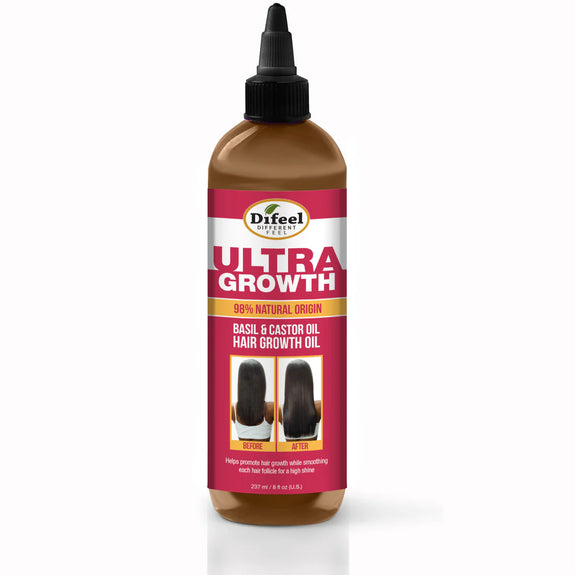 DIFEEL ULTRA GROWTH BASIL & CASTOR HAIR GROWTH OIL 8 OZ.