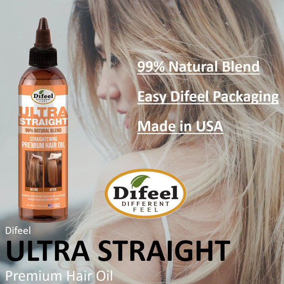 DIFEEL 99% NATURAL PREMIUM ULTRA STRAIGHT HAIR OIL 8 OZ