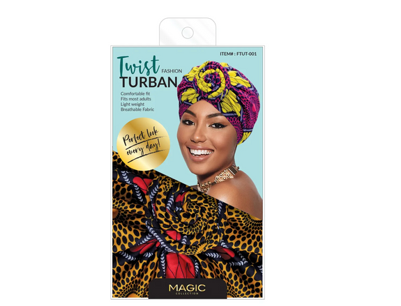 Magic Collection Fashion Turban - African Pattern Twist Turban