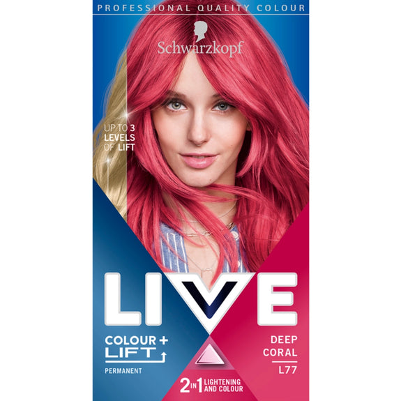 SCHWARZKOPF LIVE L77 DEEP CORAL PERMANENT COLOUR