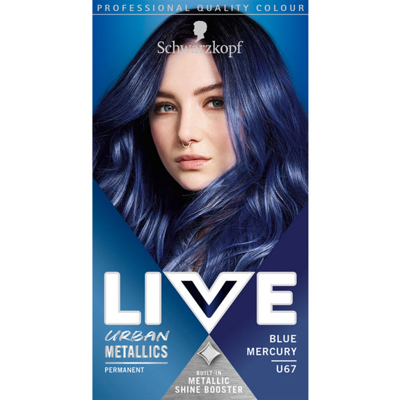 SCHWARZKOPF LIVE U67 BLUE MERCURY PERMANENT COLOUR